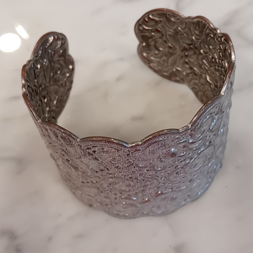Silver cuff bracelet